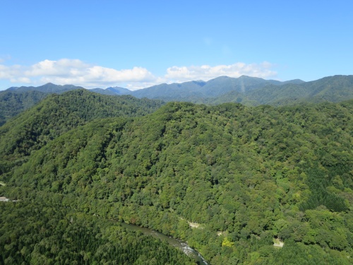 豊似湖　道中　空撮